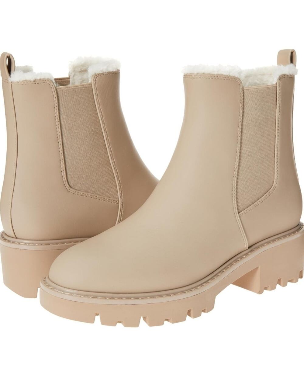 The Drop Women's Campbell Sherpa Chelsea Boot, Taupe, 5
